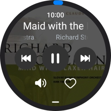 Pulsa la flecha hacia la derecha para ir al archivo de música siguiente.