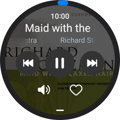 Pulsa la flecha hacia la derecha para ir al archivo de música siguiente.