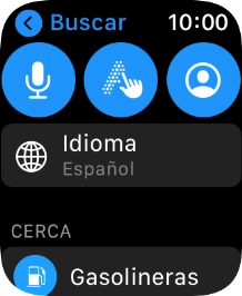 Pulsa el icono de micrófono para activar la función de entrada vocal.
