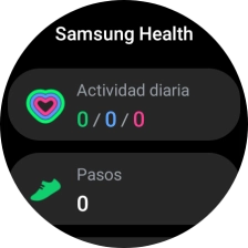 Bajo Actividad diaria puedes ver cuánto has avanzado con tus objetivos de la actividad diaria.