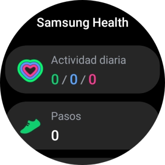 Bajo Actividad diaria puedes ver cuánto has avanzado con tus objetivos de la actividad diaria.