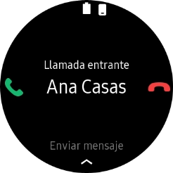 Pulsa el icono de responder llamadas para contestar.