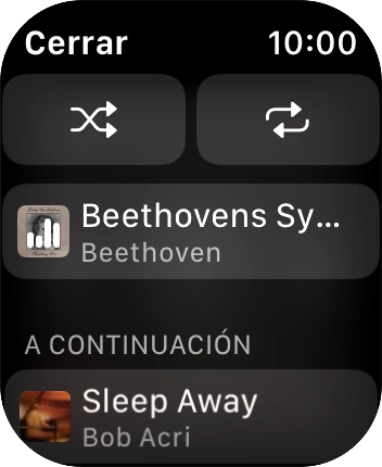 Pulsa el icono de reproducción aleatoria.