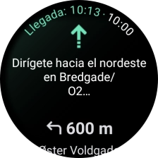 Sigue las indicaciones de la pantalla para llegar al destino seleccionado.