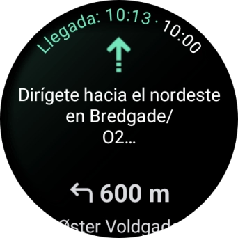 Sigue las indicaciones de la pantalla para llegar al destino seleccionado.