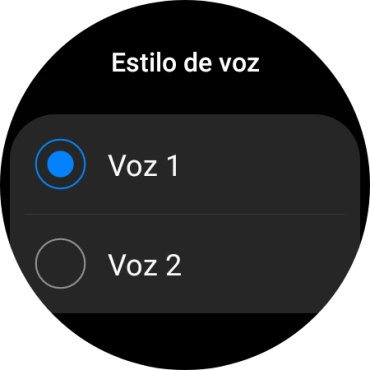 Pulsa la voz deseada.