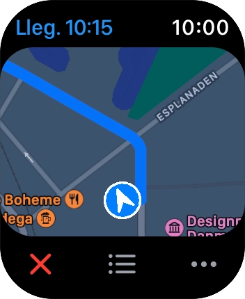 Gira la Digital Crown para acercar o alejar la imagen del mapa.