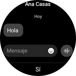 Pulsa el icono de grabar un mensaje y sigue las indicaciones de la pantalla para grabar y enviar la respuesta deseada.