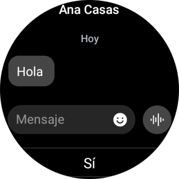 Pulsa el icono de grabar un mensaje y sigue las indicaciones de la pantalla para grabar y enviar la respuesta deseada.
