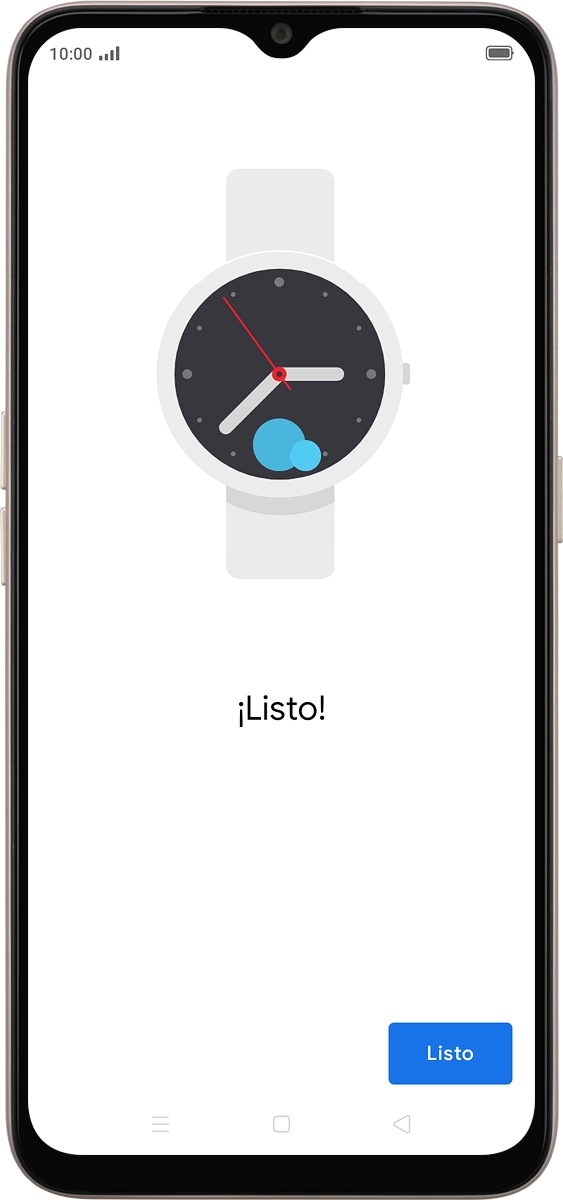 En el teléfono: Pulsa Listo.