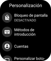 Pulsa Bloqueo de pantalla.