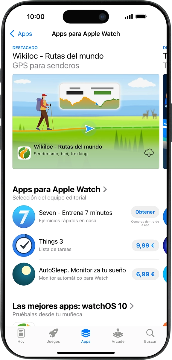 En el teléfono: Desplázate a la app deseada.