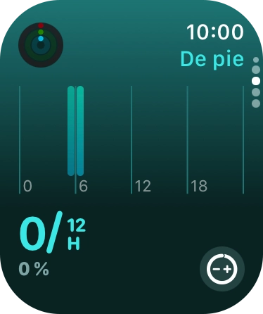 Desliza el dedo hacia abajo para volver a la vista de los círculos de color.