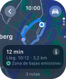 Pulsa el icono de medio de transporte.
