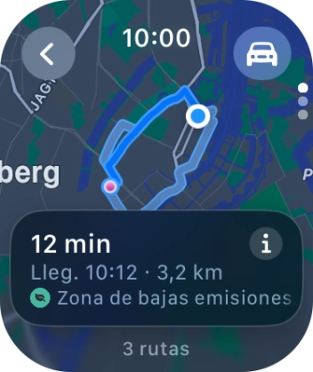Pulsa el icono de medio de transporte.