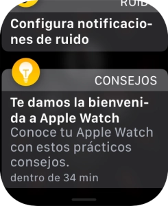 Pulsar la notificación deseada para abrirla.