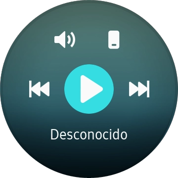 Pulsa el icono de unidad de almacenamiento para seleccionar los archivos de música de tu smartwatch o de tu teléfono.