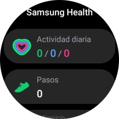 Bajo Actividad diaria puedes ver cuánto has avanzado con tus objetivos de la actividad diaria.