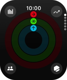 En la pantalla aparece cuánto tiempo te lleva realizar tus objetivos de actividad diaria. Cuando los círculos de color están cerrados, significa que has alcanzado los objetivos de tu actividad diaria.