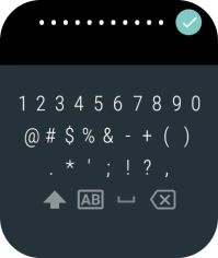 Introduce la contraseña de la red wifi y pulsa el icono de aceptar.