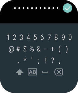 Introduce la contraseña de la red wifi y pulsa el icono de aceptar.
