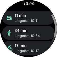 Pulsa el medio de transporte deseado.