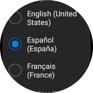 Pulsa el idioma deseado.
