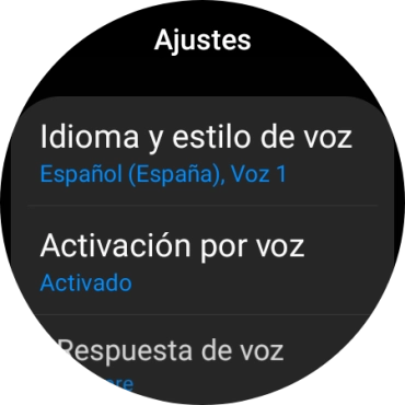 Pulsa Idioma y estilo de voz.