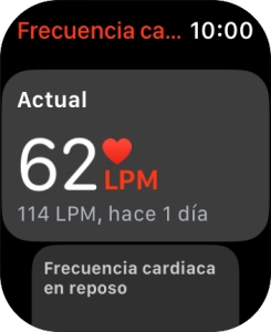Tu pulso del momento se visualiza bajo Actual.