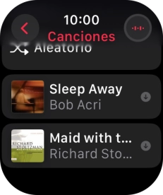 Desplázate a la categoría o a la lista de reproducción deseada y pulsa el archivo de música deseado.