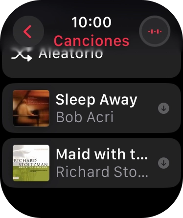 Desplázate a la categoría o a la lista de reproducción deseada y pulsa el archivo de música deseado.