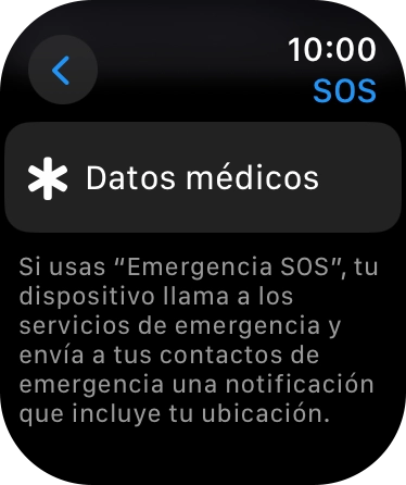Pulsa Datos médicos.