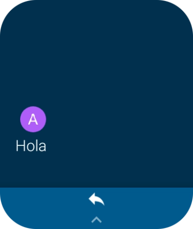 Pulsa el icono de responder.