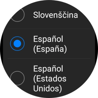 Pulsa el idioma deseado.