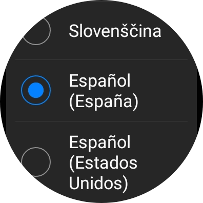 Pulsa el idioma deseado.