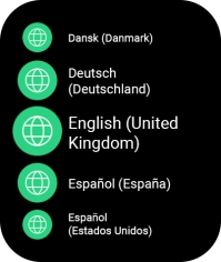 Pulsa el idioma deseado.