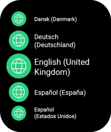 Pulsa el idioma deseado.