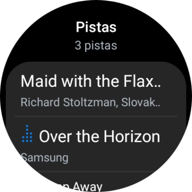 Pulsa el archivo de música deseado.