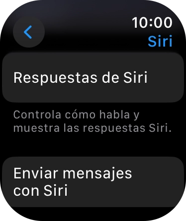 Pulsa Respuestas de Siri.