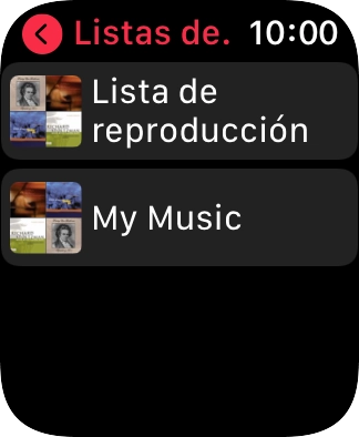 Pulsa la lista de reproducción deseada.