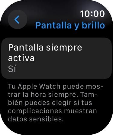 Pulsa Pantalla siempre activa.