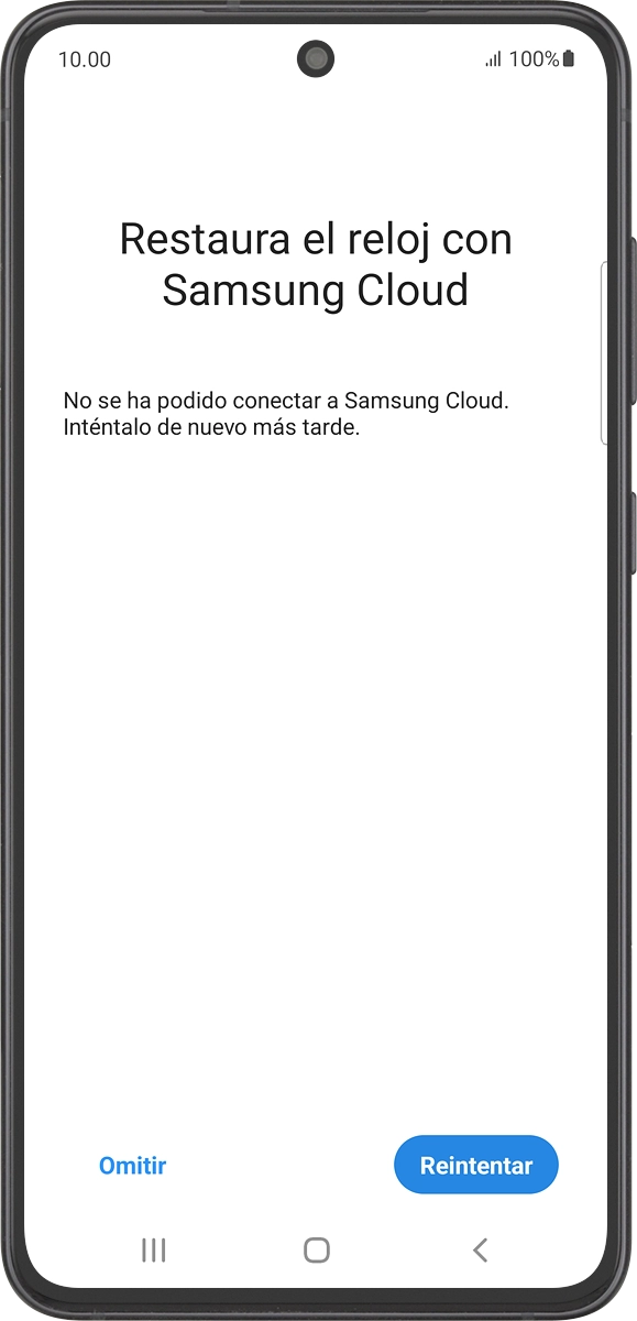 En el teléfono: Pulsa Omitir.
