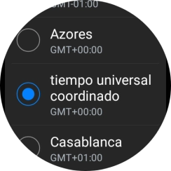 Pulsa la zona horaria deseada.