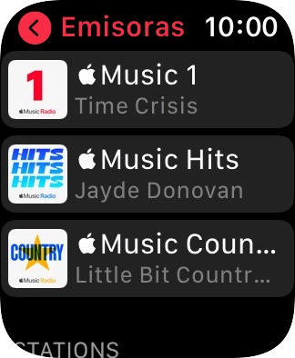 Pulsa la emisora deseada.