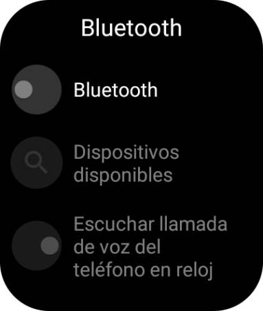 Pulsa Bluetooth para activar la función.