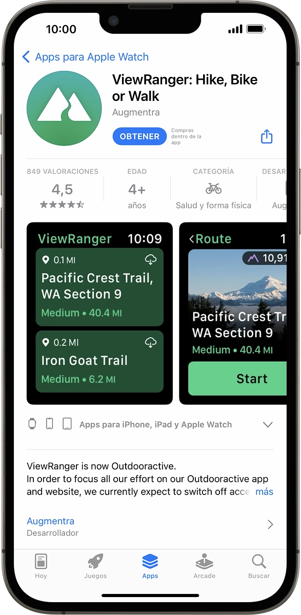 En el móvil: Pulsar OBTENER y seguir las indicaciones de la pantalla para instalar la app.
