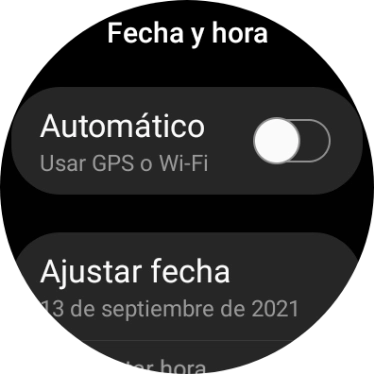 Pulsa Ajustar fecha.