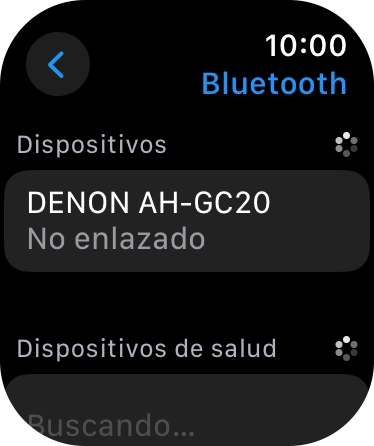 Pulsa el dispositivo Bluetooth deseado.