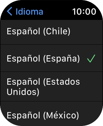 Pulsa el idioma deseado.