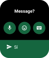Pulsa el icono de escribir respuesta e introduce el texto deseado.